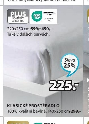 KLASICKÉ PROSTĚRADLO