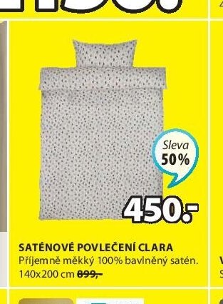 Saténové povlečení Clara