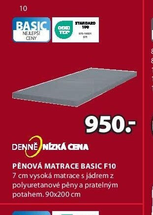 PĚNOVÁ MATRACE BASIC F10