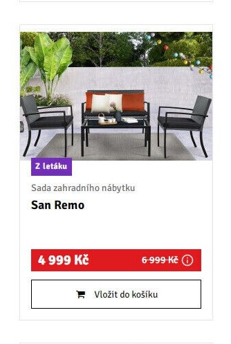Sada zahradního nábytku San Remo