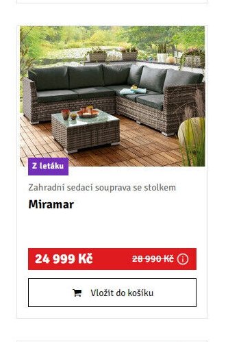 Zahradní sedací souprava se stolkem Miramar