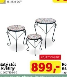 Kulatý stůl na květiny