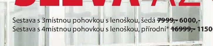 Sestava s 3místnou pohovkou s lenoškou, šedá
