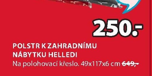 POLSTR K ZAHRADNÍMU NÁBYTKU HELLEDI