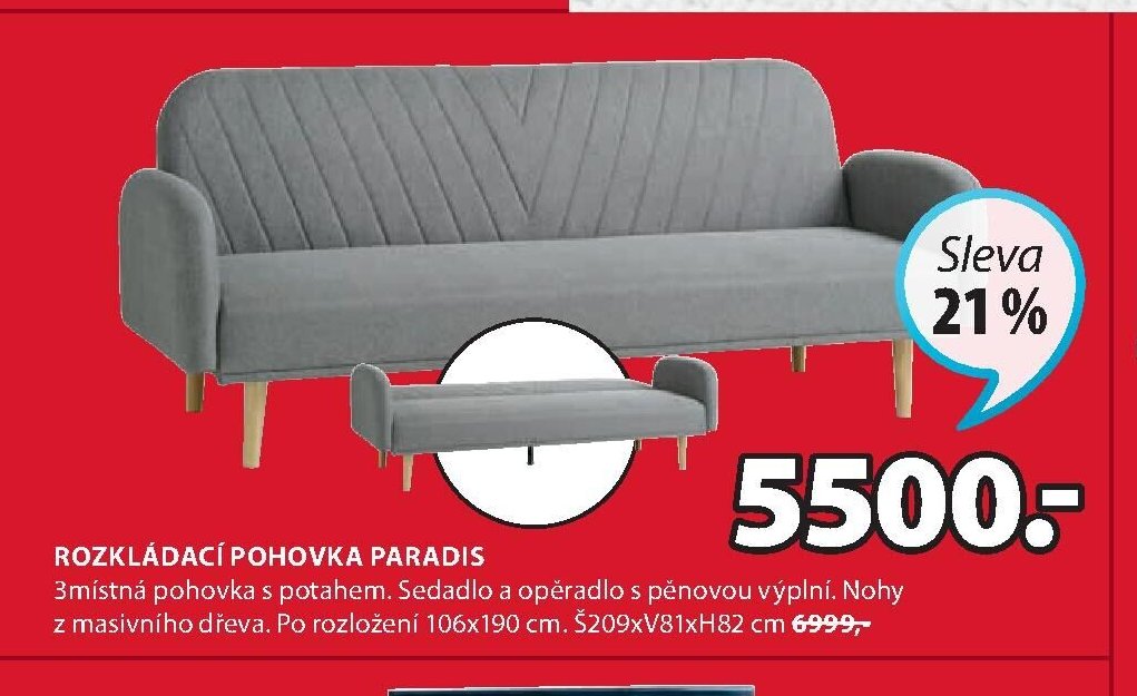 ROZKLÁDACÍ POHOVKA PARADIS