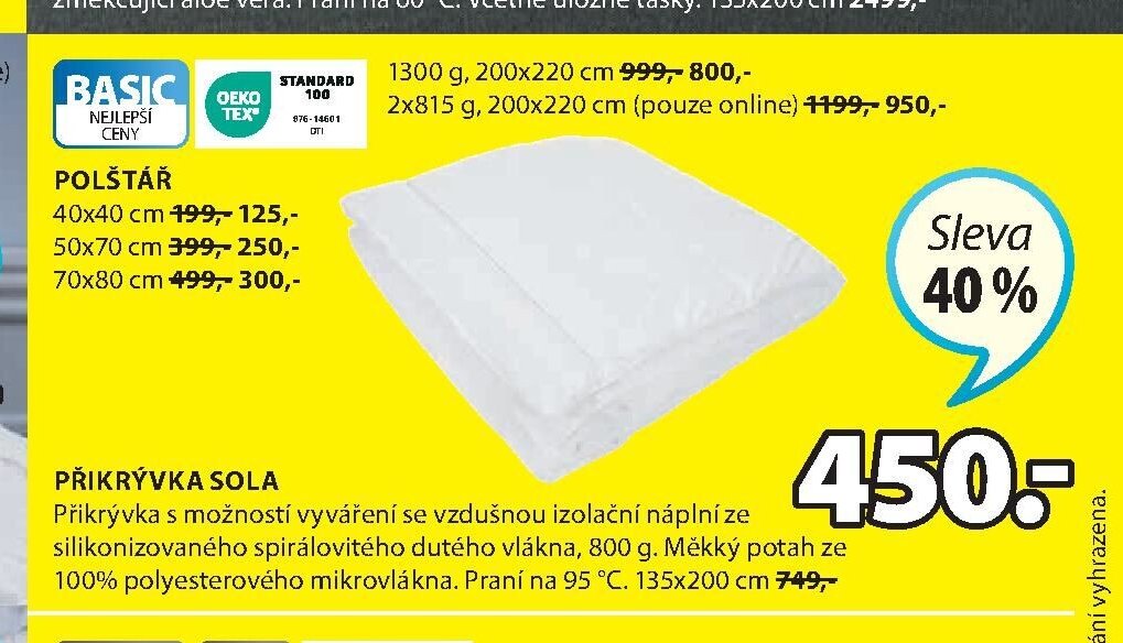 BASIC PŘIKRÝVKA SOLA
