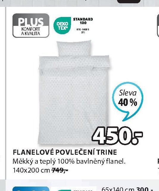 Flanelové povlečení Trine