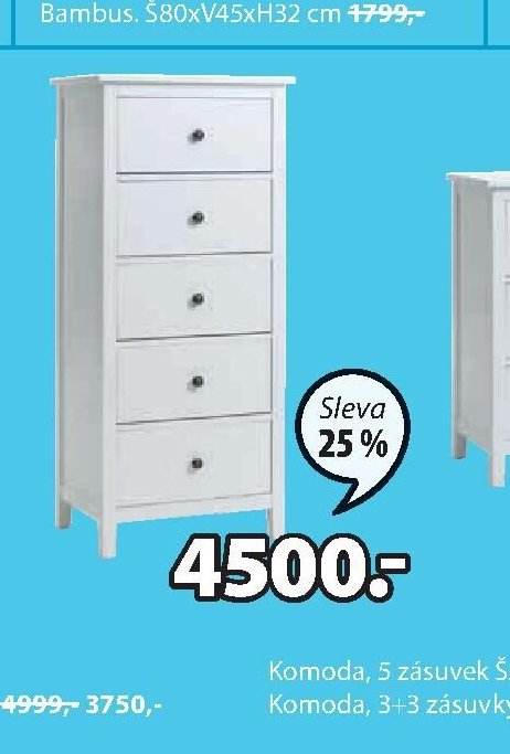 KOMODA, 5 ZÁSUVEK
