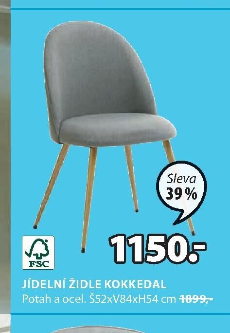 JÍDELNÍ ŽIDLE KOKKEDAL