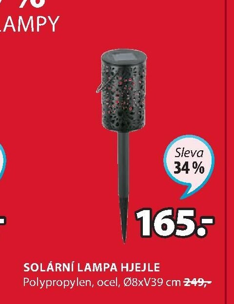 Solární lampa HJEJLE