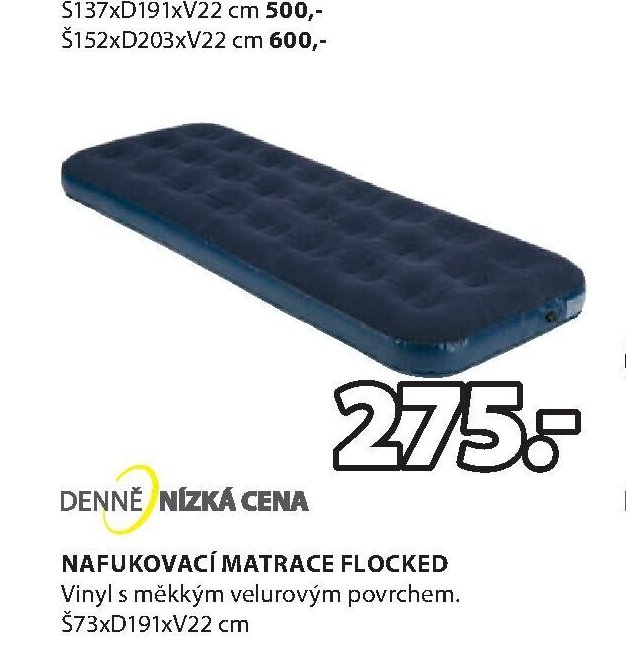 Nafukovací matrace FLOCKED