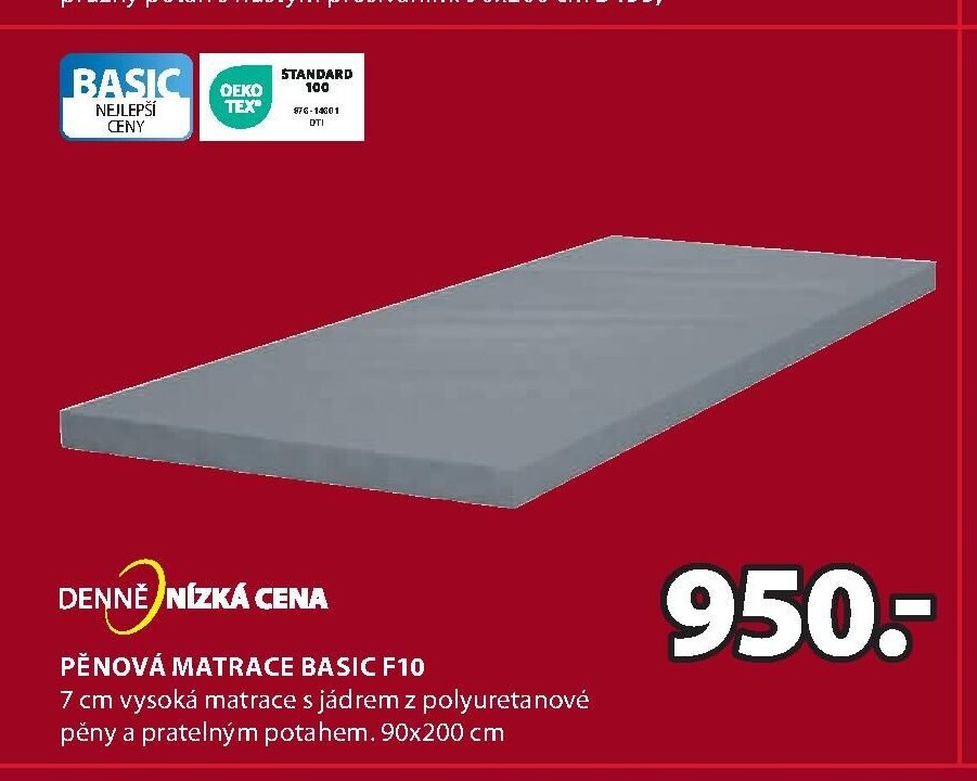 PĚNOVÁ MATRACE BASIC F10