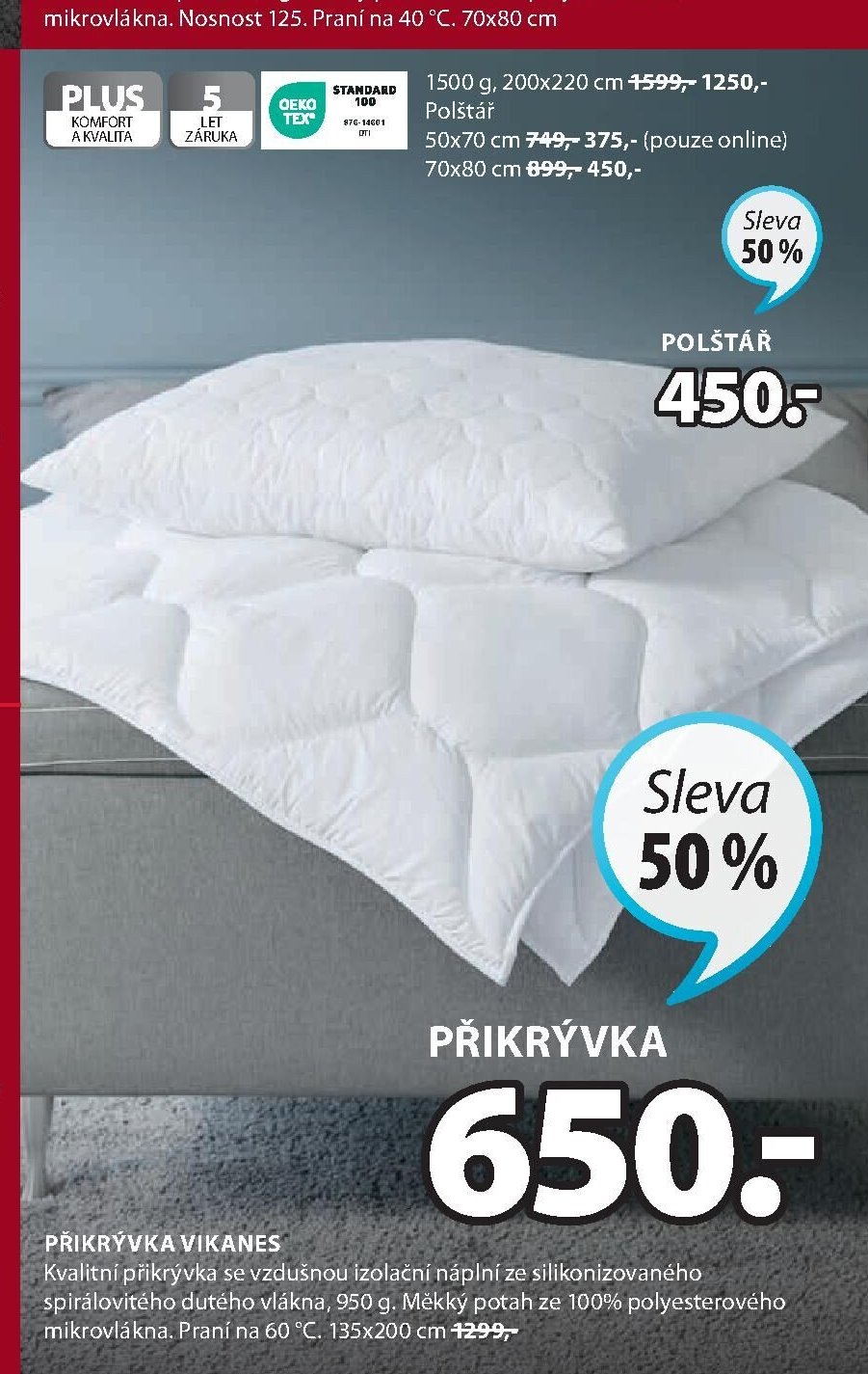 PLUS Přikrývka 1500 g