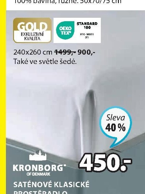 Saténové klasické prostěradlo