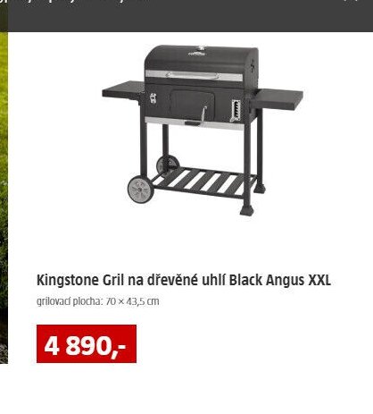 Kingstone Gril na dřevěné uhlí Black Angus XXL