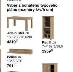 Program RAPALLO Jídelní stůl
