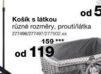 Košík s látkou