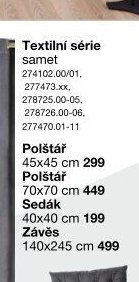 Textilní série samet