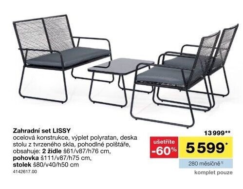 Zahradní set LISSY
