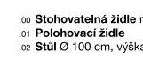 Polohovací židle