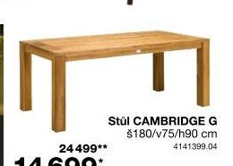 Stůl CAMBRIDGE G