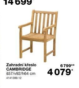 Zahradní křeslo CAMBRIDGE