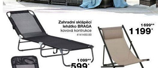 Zahradní sklápěcí lehátko BRAGA
