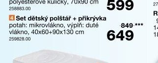 Set dětský polštář + přikrývka