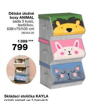 Dětské úložné boxy ANIMAL