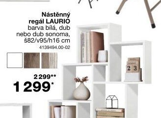 Nástěnný regál LAURIO