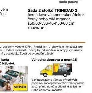 Sada 2 stolků TRINIDAD 2