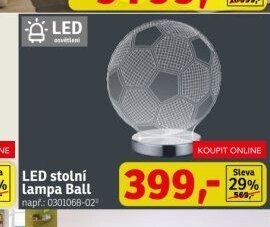 LED stolní lampa Ball