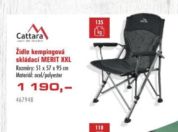 Židle kempingová skládací MERIT XXL