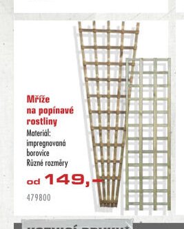 Mříže na popínavé rostliny