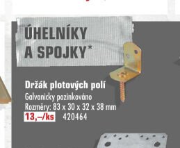 Držák plotových polí