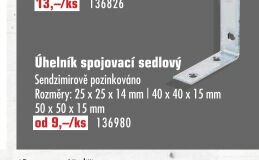 Úhelník spojovací sedlový