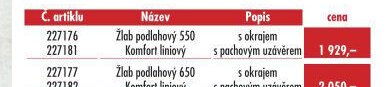 Žlab podlahový 550 Komfort liniový