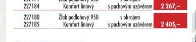 Žlab podlahový 950 Komfort liniový