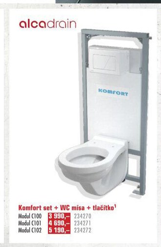 Komfort set + WC mísa + tlačítko Modul C100