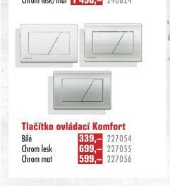 Tlačítko ovládací Komfort Bílé