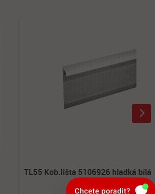 TL55 Kob.lišta 5106926 hladká bílá