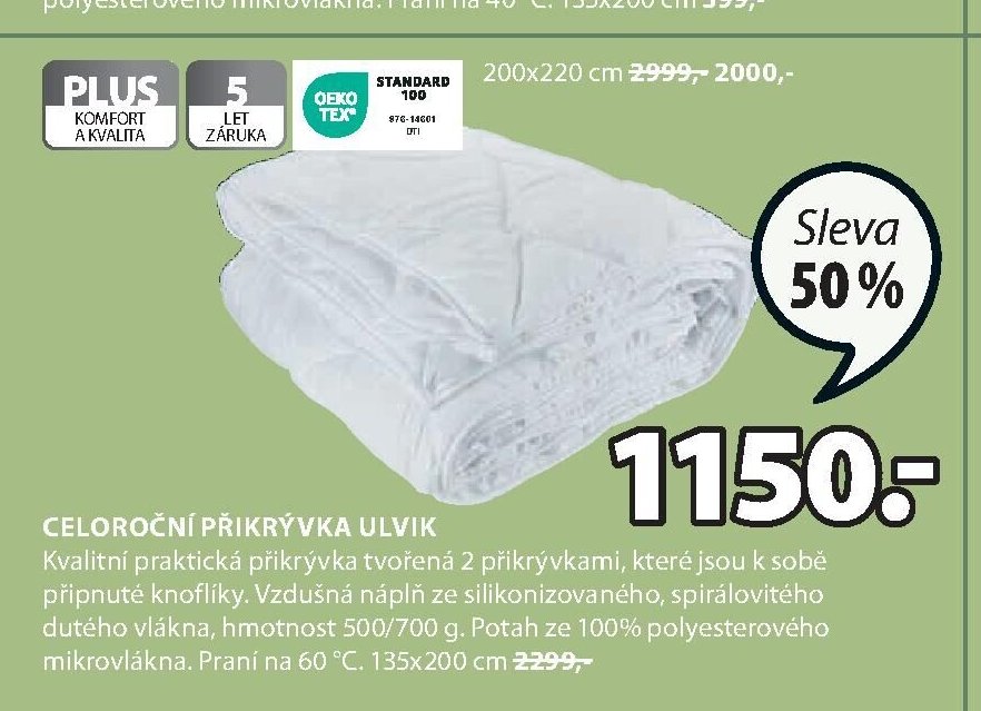 CELOROČNÍ PŘIKRÝVKA ULVIK