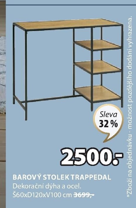 BAROVÝ STOLEK TRAPPEDAL