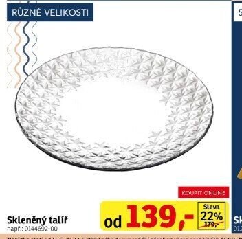 Skleněný talíř