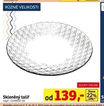Skleněný talíř