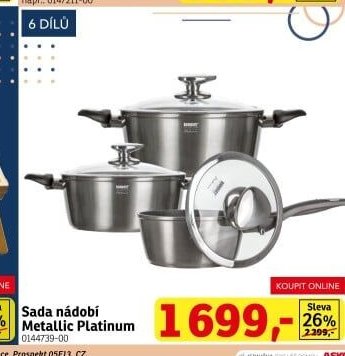 Sada nádobí Metallic Platinum