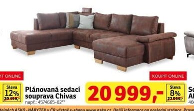 Plánovaná sedací souprava Chivas