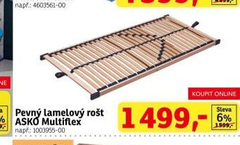 Pevný lamelový rošt ASKO Multiflex