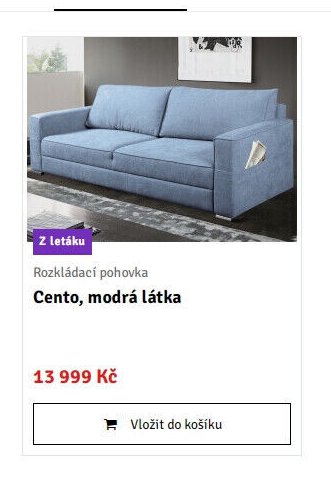 Cento, modrá látka