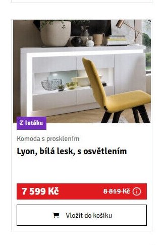 Lyon, bílá lesk, s osvětlením